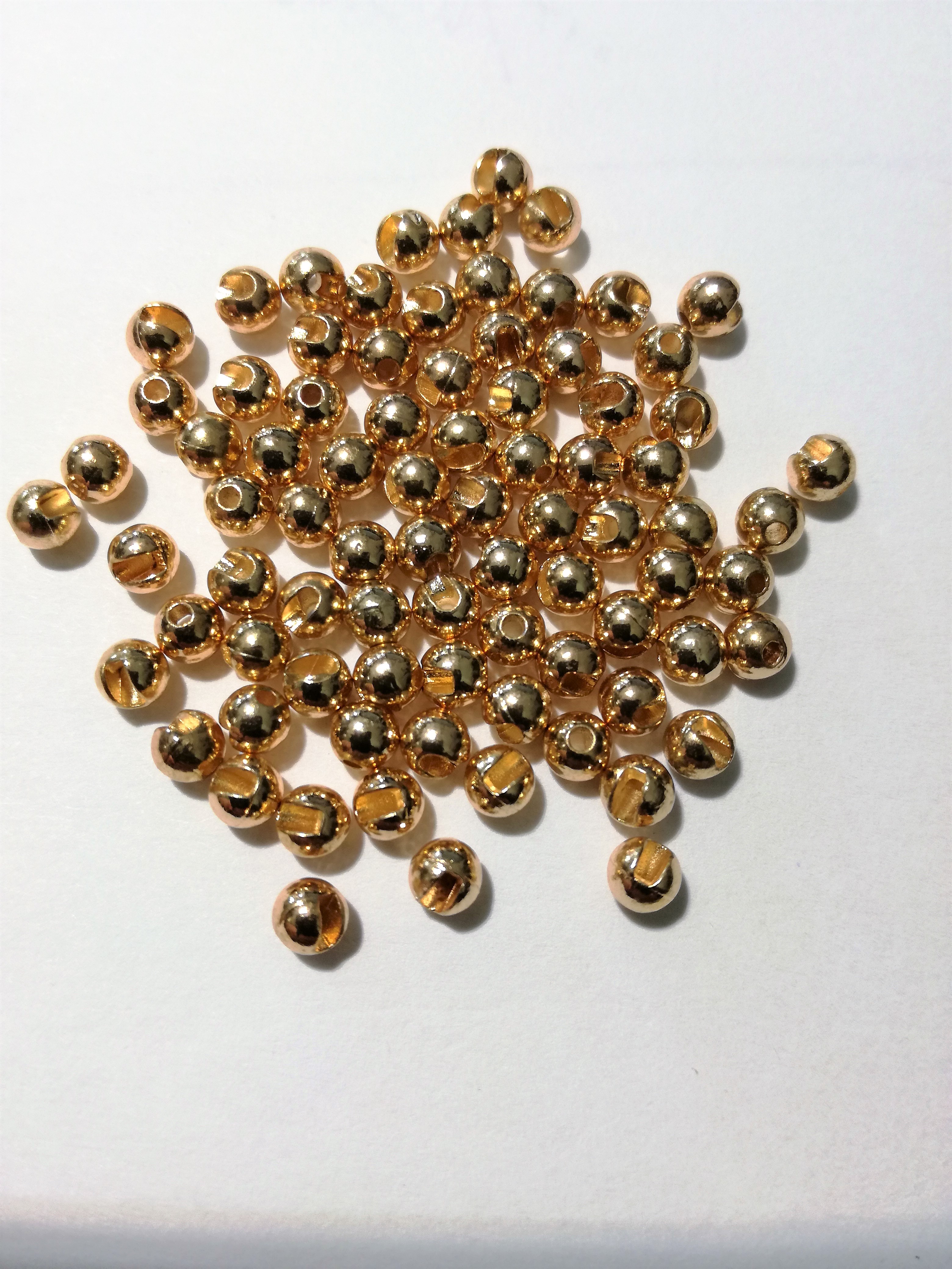 Soldarini Tungsten Bead Slotted Gold